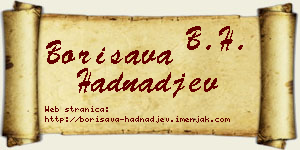 Borisava Hadnađev vizit kartica